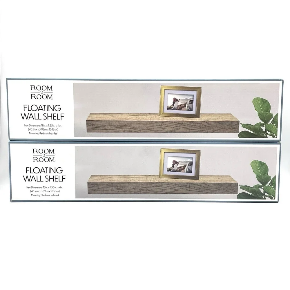 NEW‎ Set Of 2 Floating Wall Shelf 18
